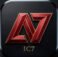 ic7 game logo red modern gaming app icon black background